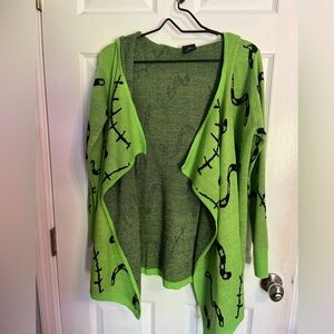 Her Universe Disney Oogie Boogie Nightmare Before Christmas Lime Green Cardigan